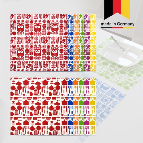 독일 패턴행주 테이블 매트 (레드) 2개